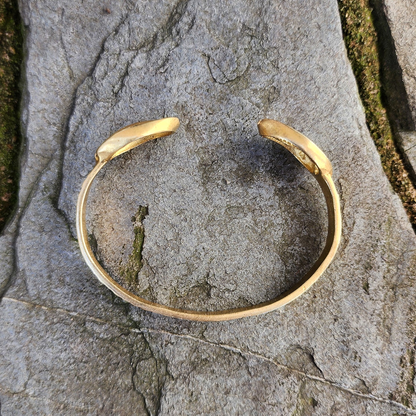 Handcrafted Brass Cowrie Shell Cuff Bracelet